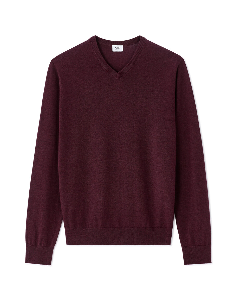 pullover mit v-ausschnitt 100 merinowolle
