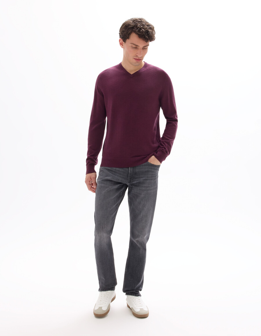 pullover mit v-ausschnitt 100 merinowolle