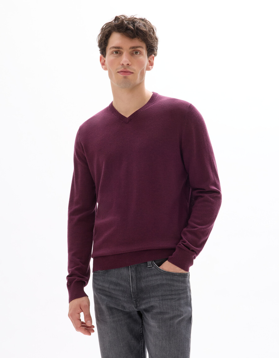 pullover mit v-ausschnitt 100 merinowolle