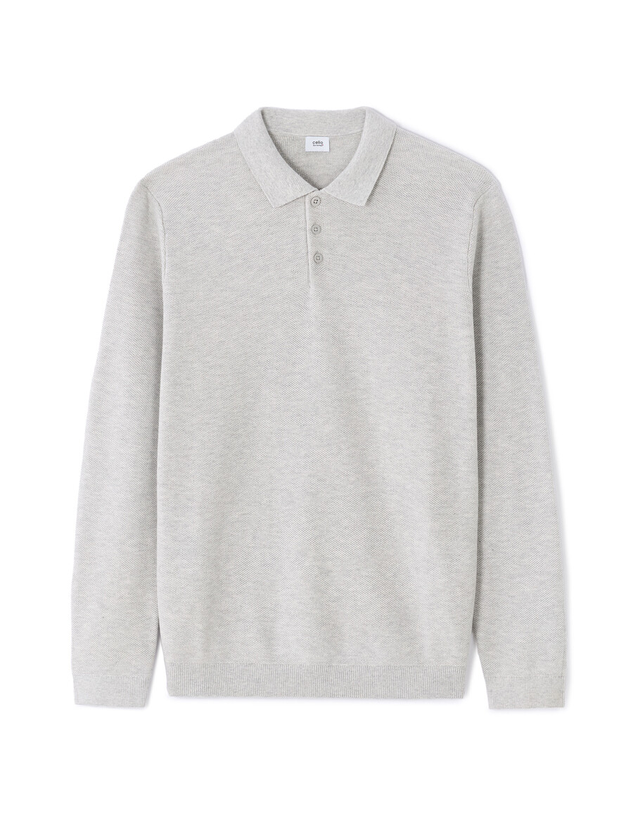 schmal geschnittener polopullover 100 baumwolle