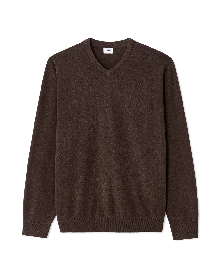 pullover mit v-ausschnitt 100 baumwolle