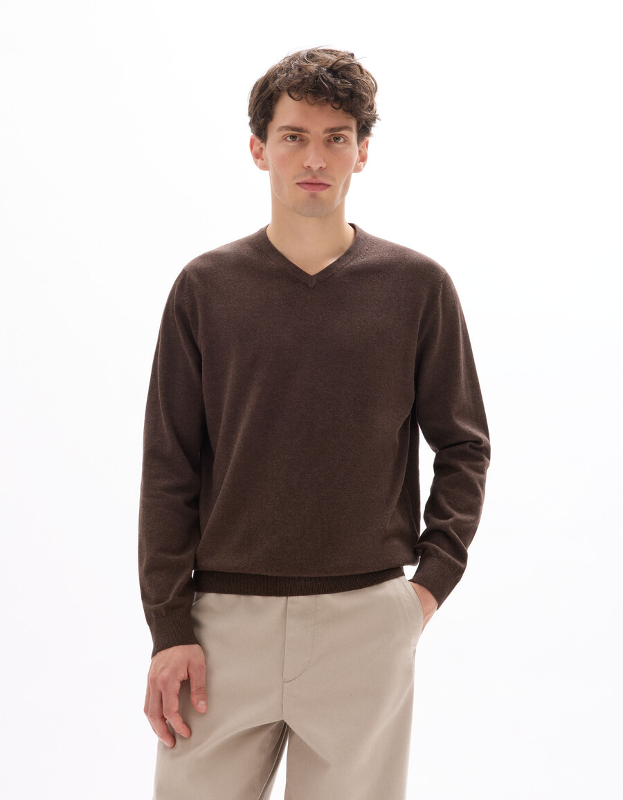 pullover mit v-ausschnitt 100 baumwolle