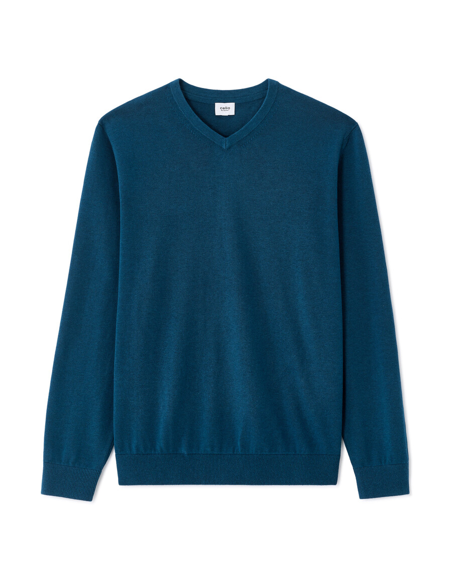 pullover mit v-ausschnitt 100 baumwolle