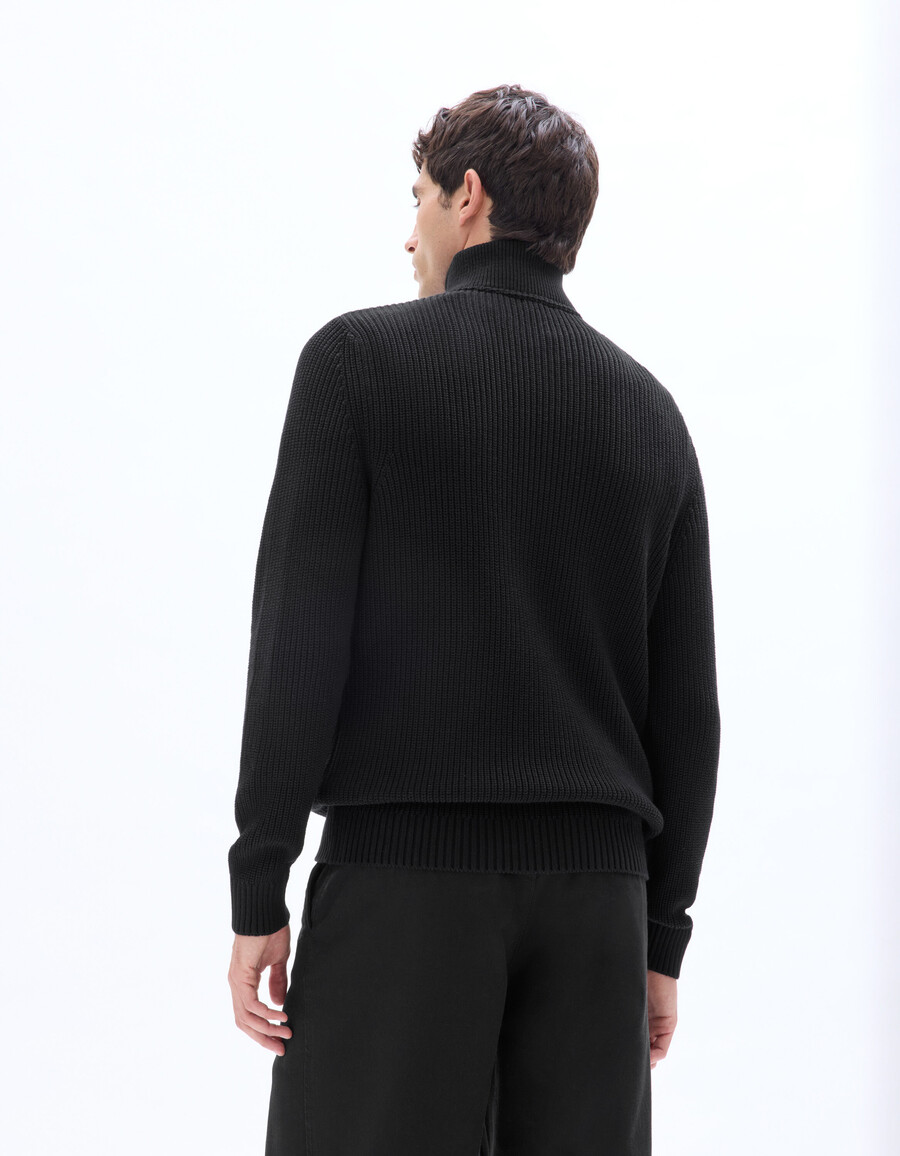normal geschnittener pullover mit reißverschluss am kragen 100 baumwolle