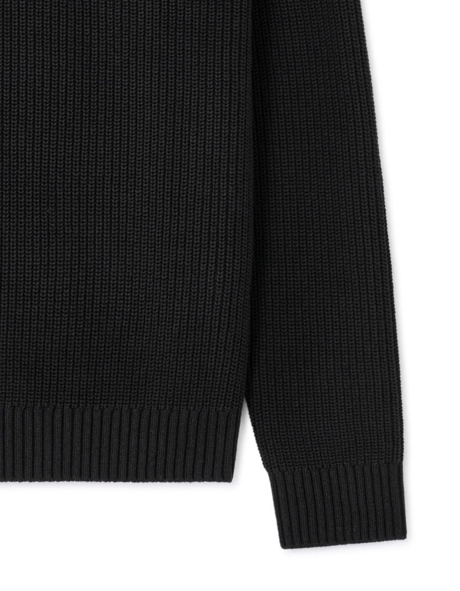 normal geschnittener pullover mit reißverschluss am kragen 100 baumwolle