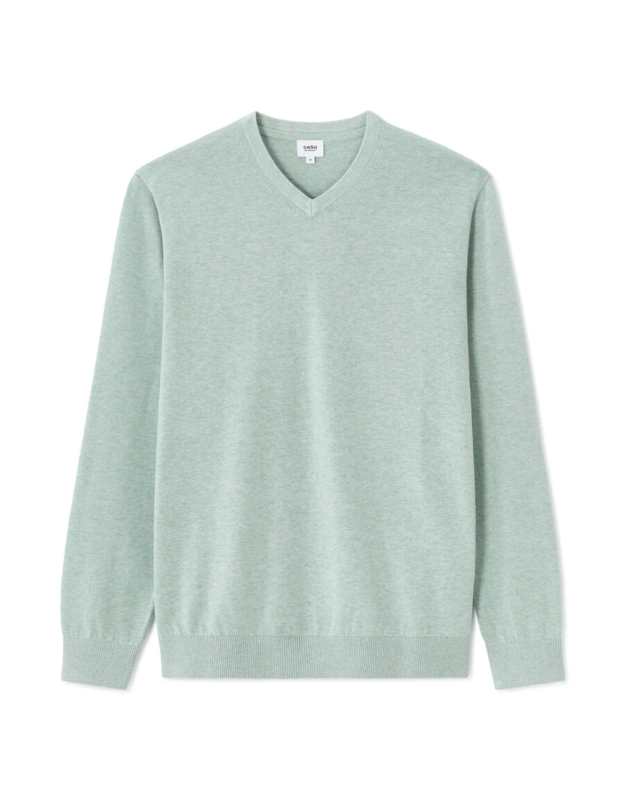 pullover mit v-ausschnitt 100 baumwolle