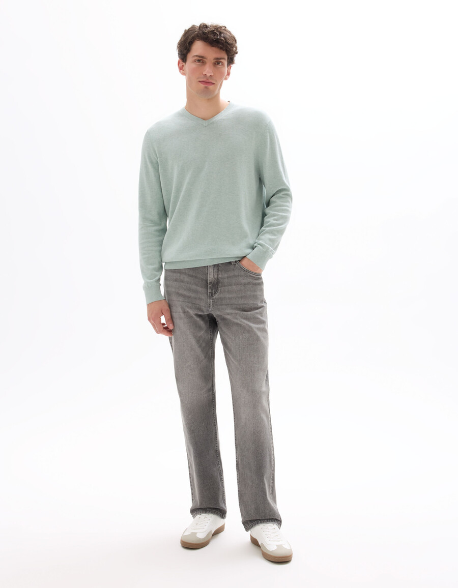 pullover mit v-ausschnitt 100 baumwolle