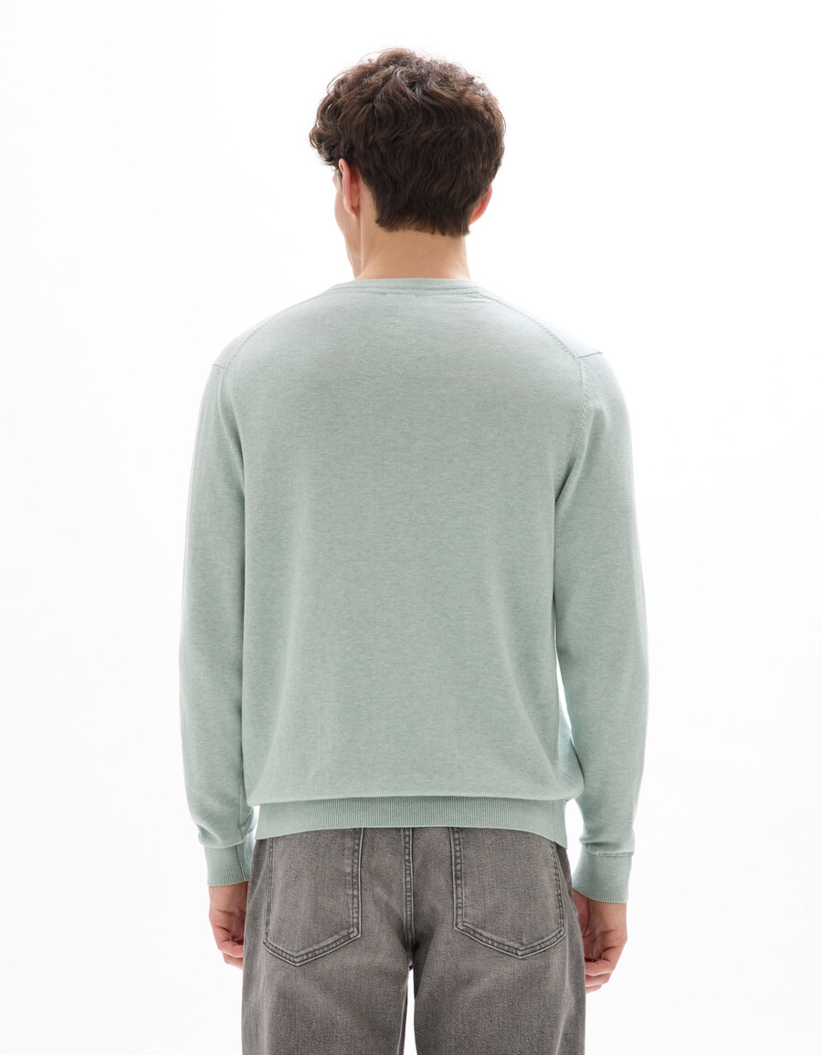 pullover mit v-ausschnitt 100 baumwolle