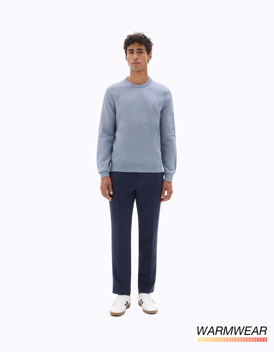 thermolite rundhals-sweater meliert