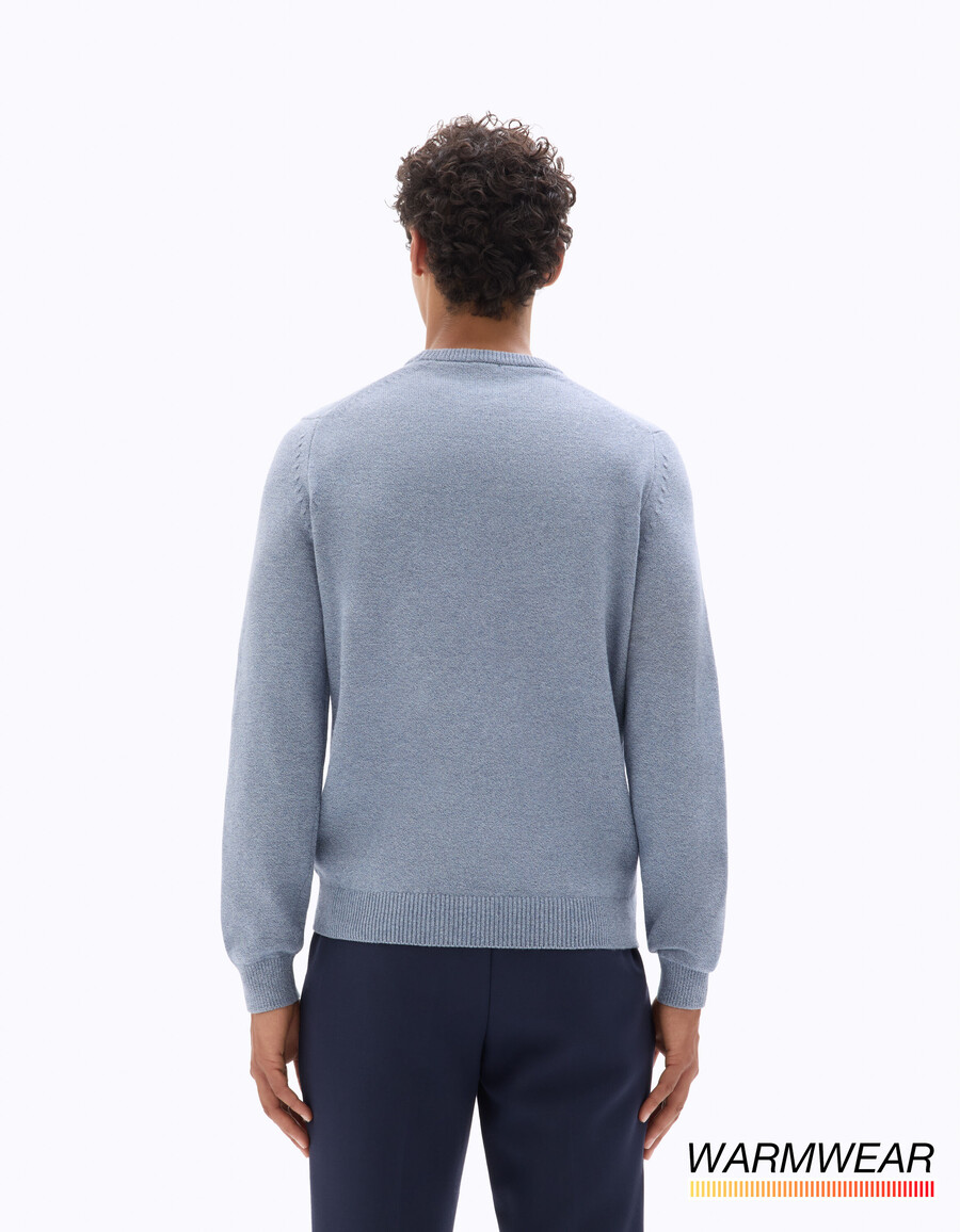 thermolite rundhals-sweater meliert