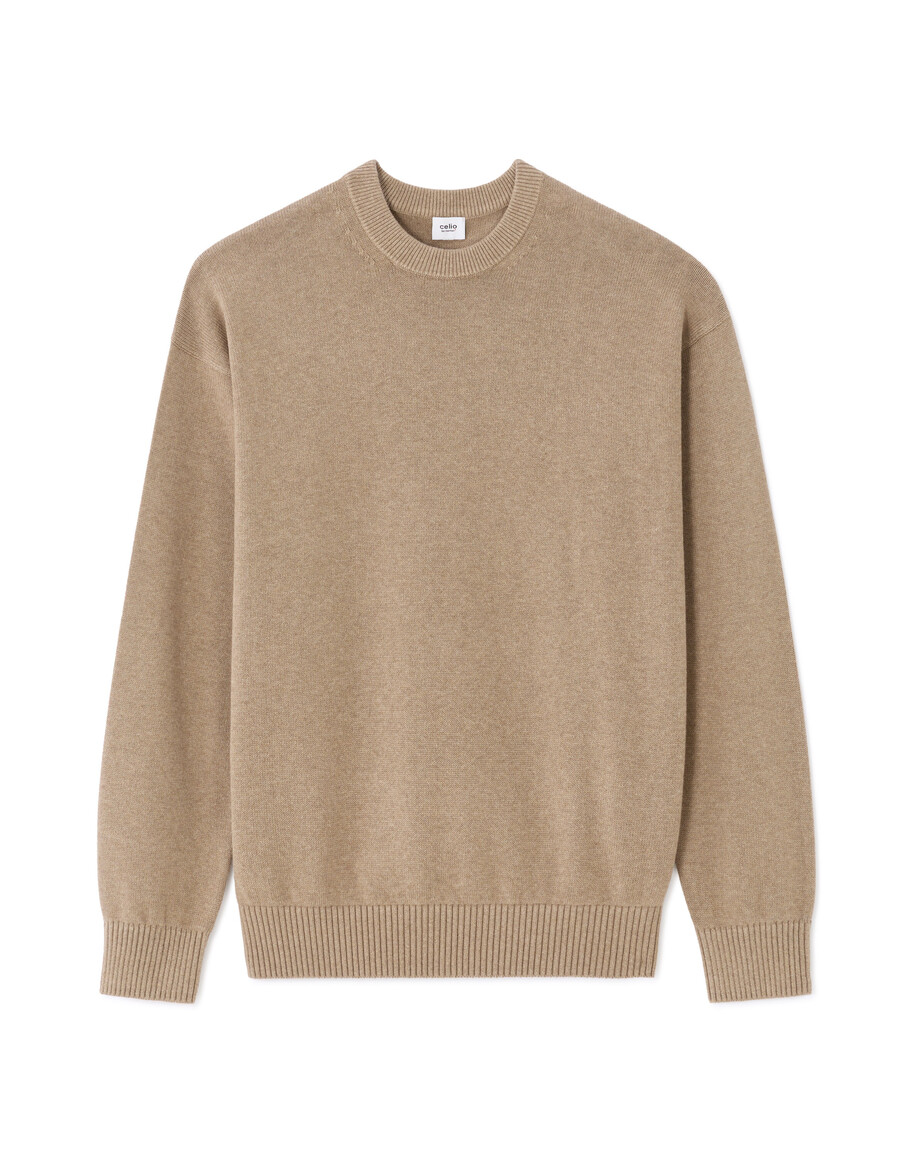 oversized-pullover mit rundhalsausschnitt 100 baumwolle