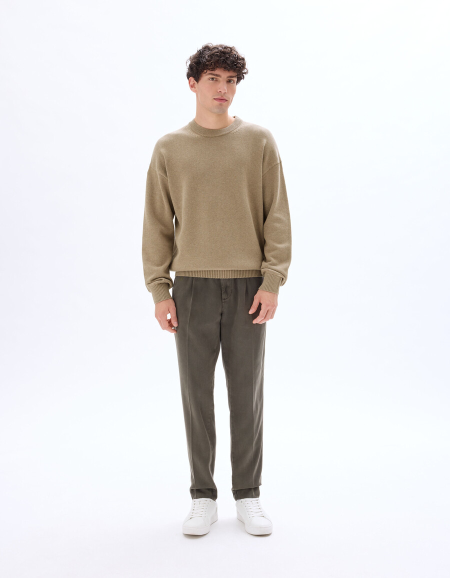 oversized-pullover mit rundhalsausschnitt 100 baumwolle