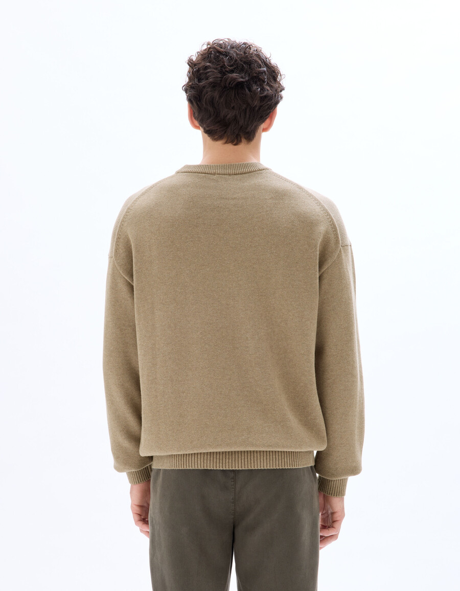 oversized-pullover mit rundhalsausschnitt 100 baumwolle