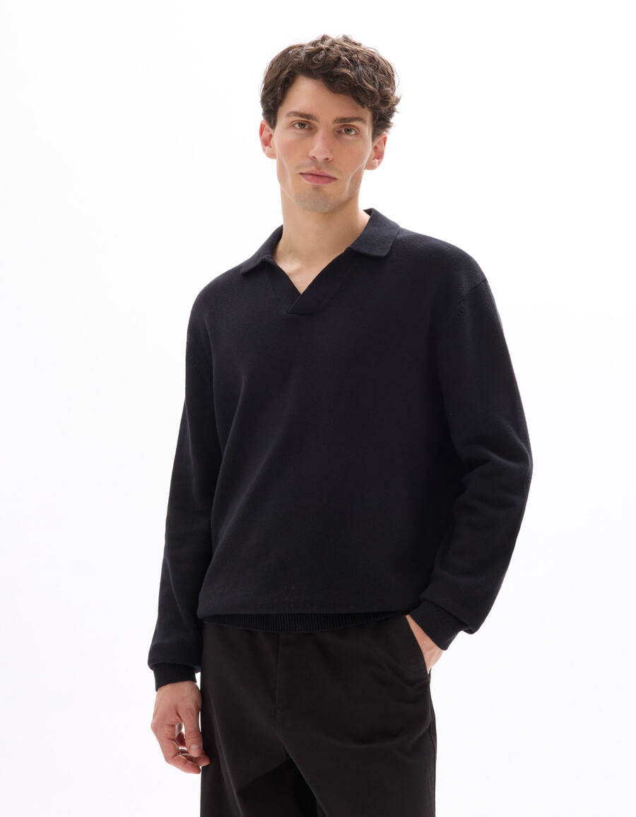 oversized-pullover mit haifischkragen 100 baumwolle