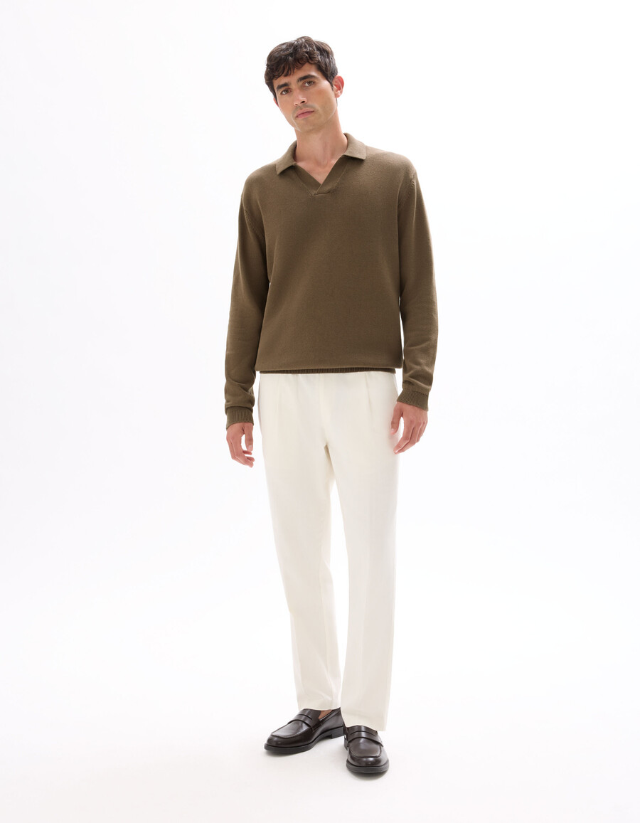 oversized-pullover mit v-ausschnitt 100 baumwolle