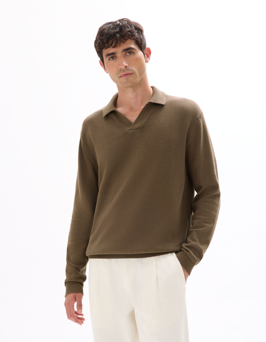 oversized-pullover mit v-ausschnitt 100 baumwolle