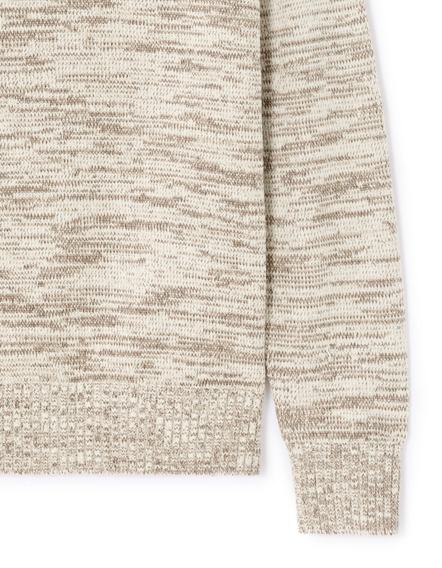 rundhalspullover aus 100 chenille-baumwolle