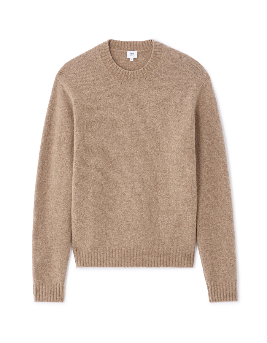 frottee-pullover aus wollmischung