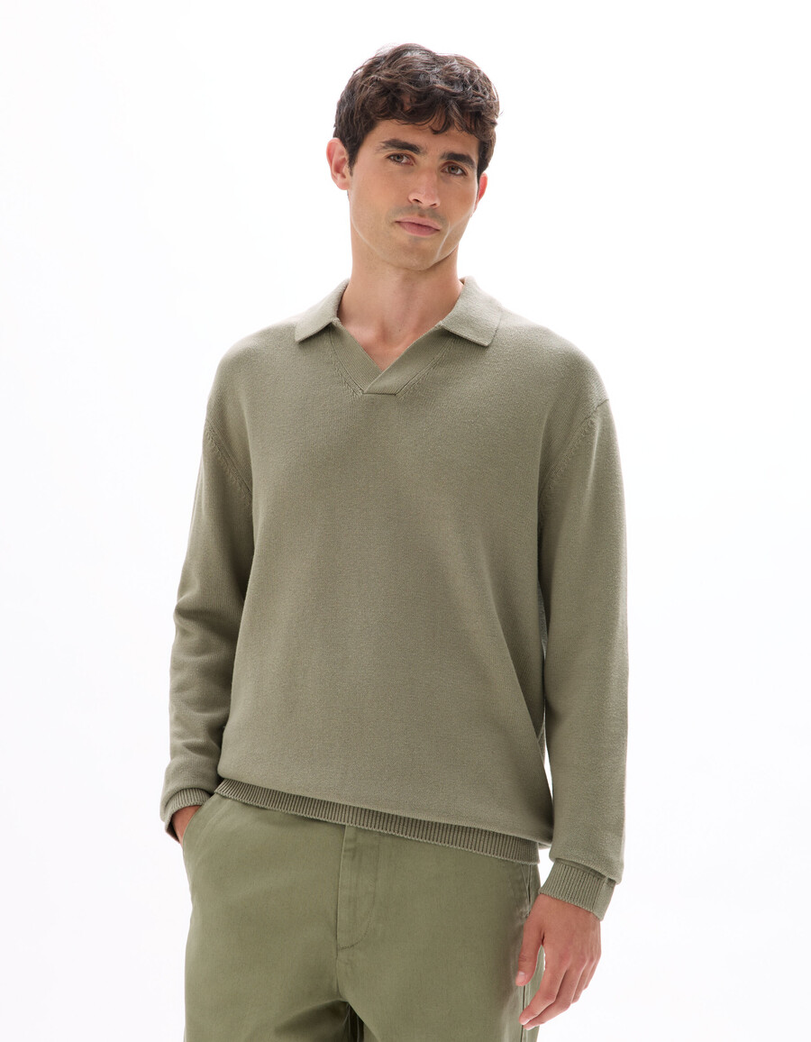 oversized-pullover mit haifischkragen 100 baumwolle