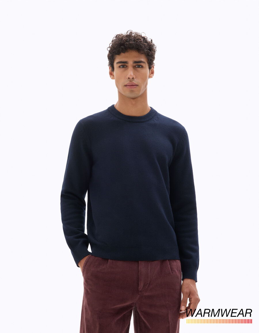 thermolite rundhals-sweater meliert