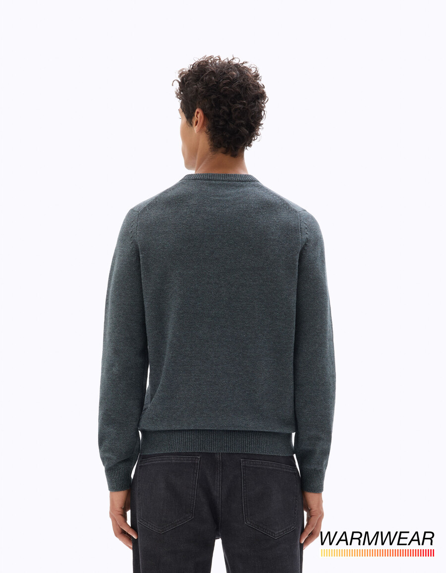 thermolite rundhals-sweater meliert
