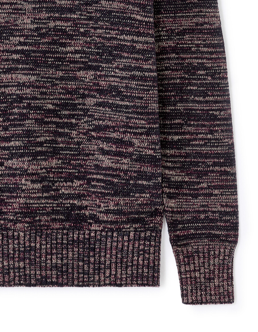 rundhalspullover aus 100 chenille-baumwolle