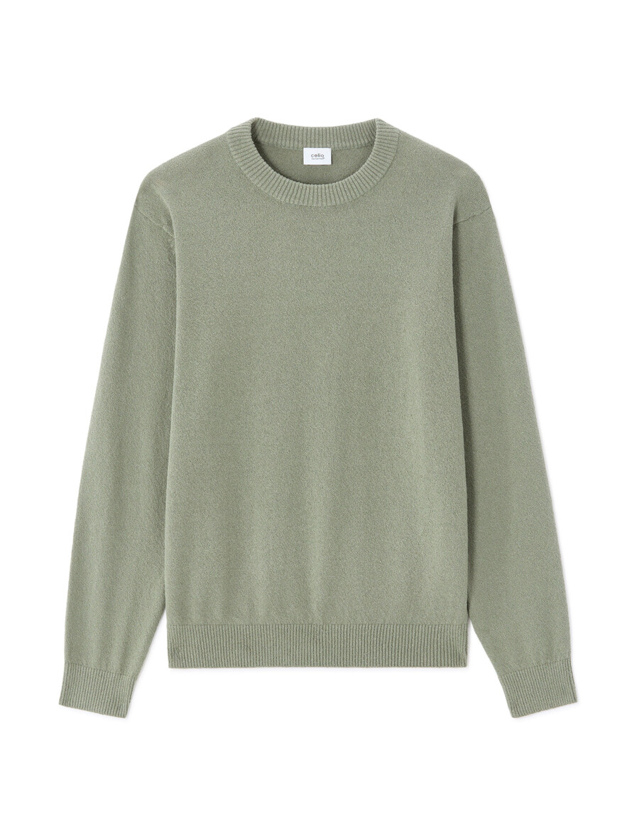 rundhals-sweatshirt aus french terry