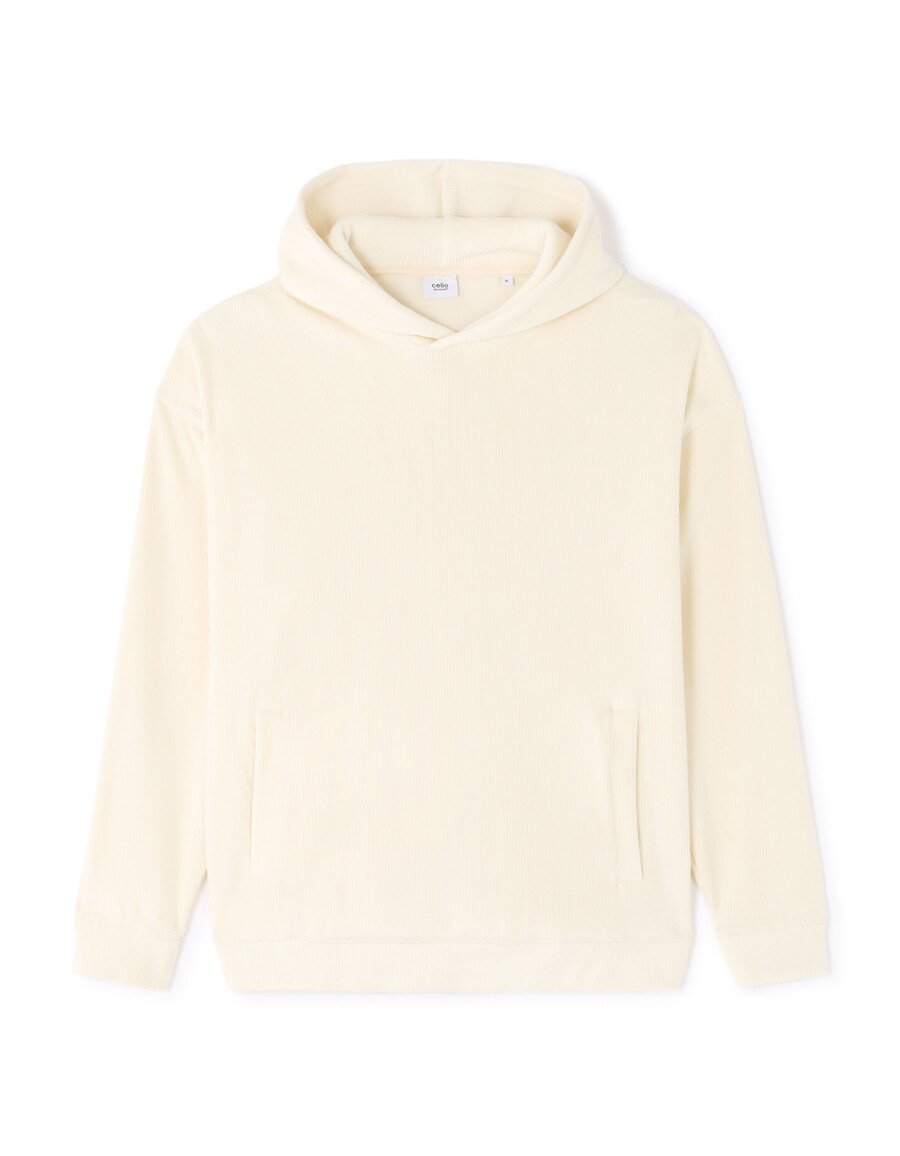 übergroßer samt-kapuzenpullover