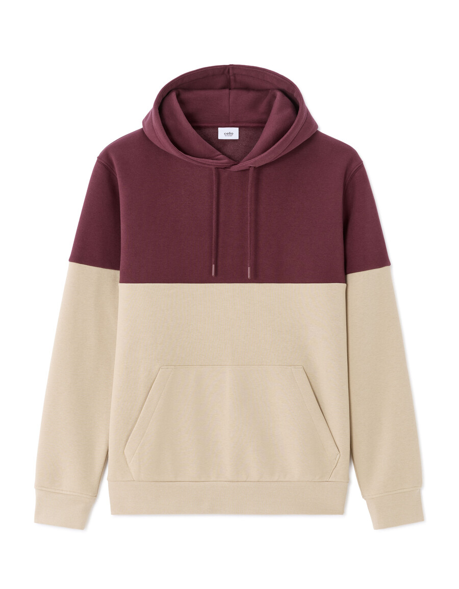 kapuzenpullover mit farbblock-design