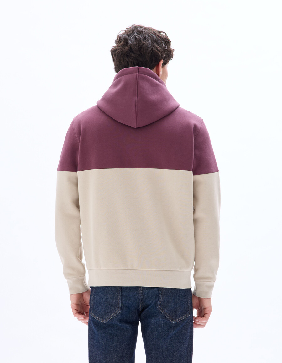 kapuzenpullover mit farbblock-design