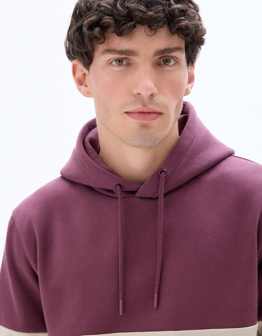 kapuzenpullover mit farbblock-design