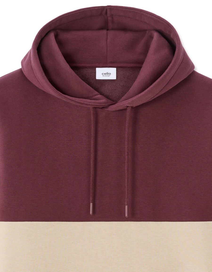 kapuzenpullover mit farbblock-design