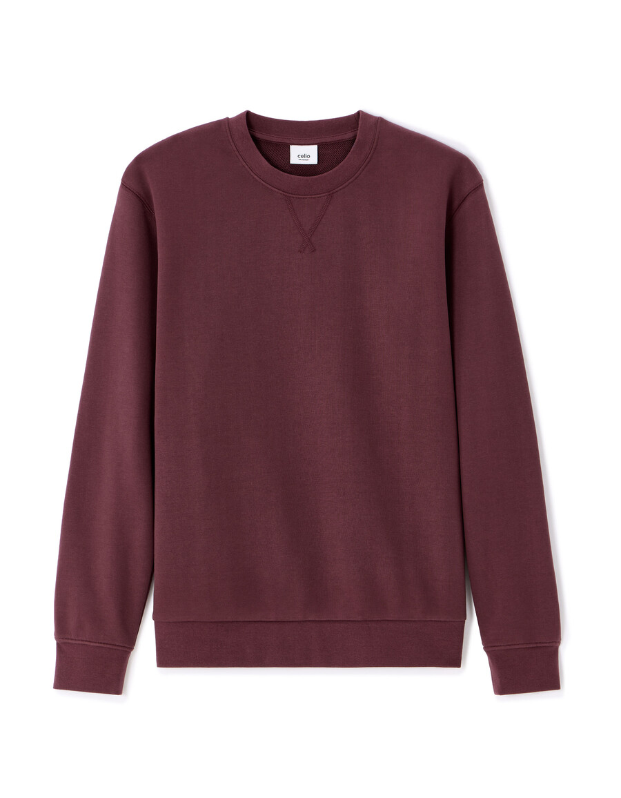 normales rundhals-sweatshirt aus 100 baumwolle