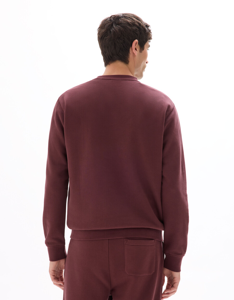 normales rundhals-sweatshirt aus 100 baumwolle