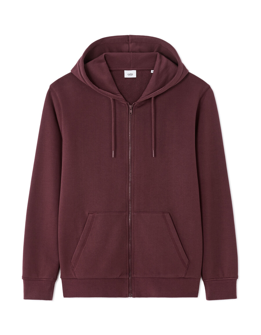 kapuzenpullover mit reißverschluss aus 100 baumwolle
