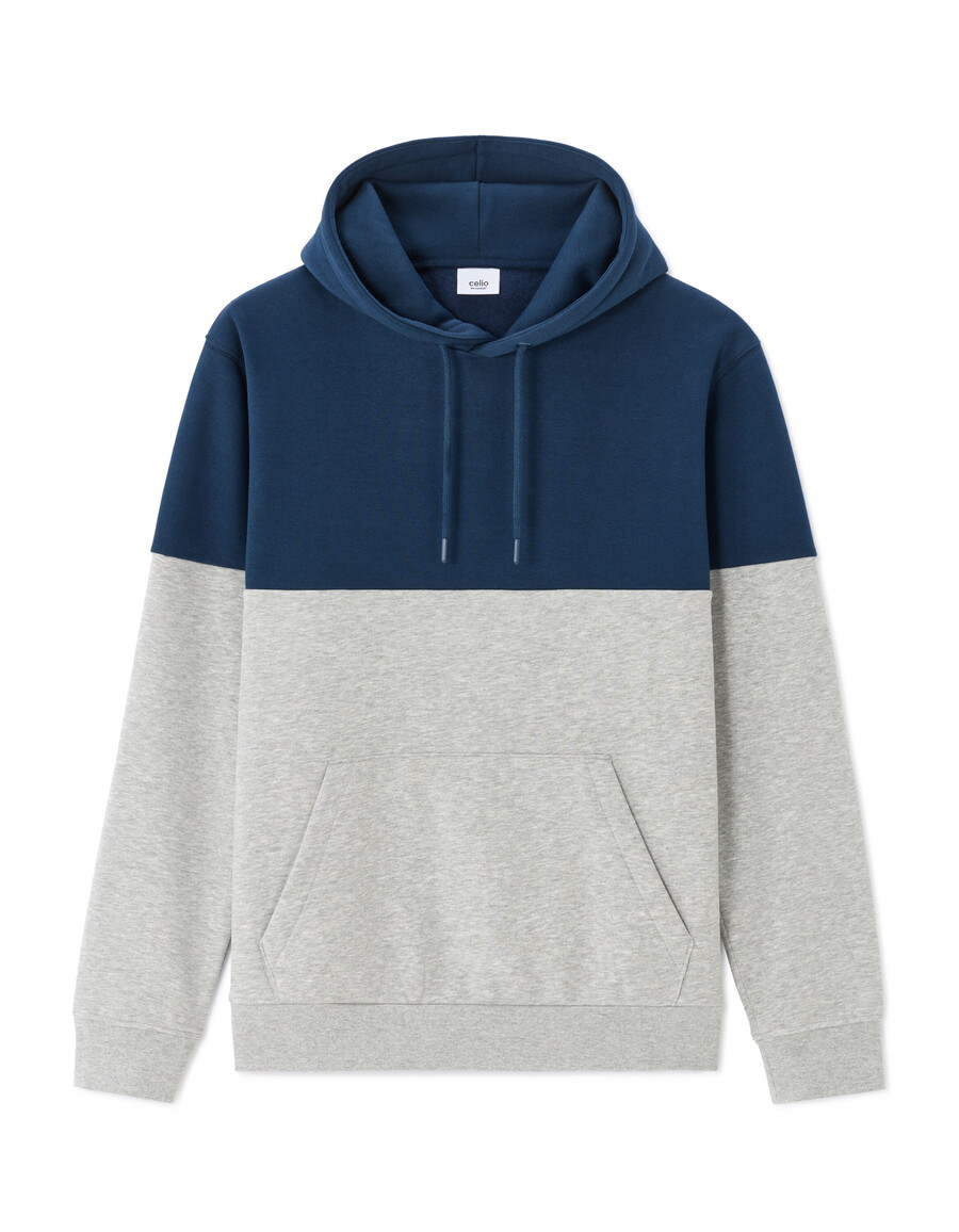 kapuzenpullover mit farbblock-design in regulärer passform