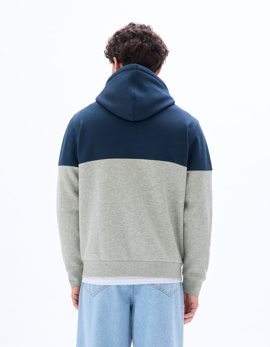 kapuzenpullover mit farbblock-design in regulärer passform
