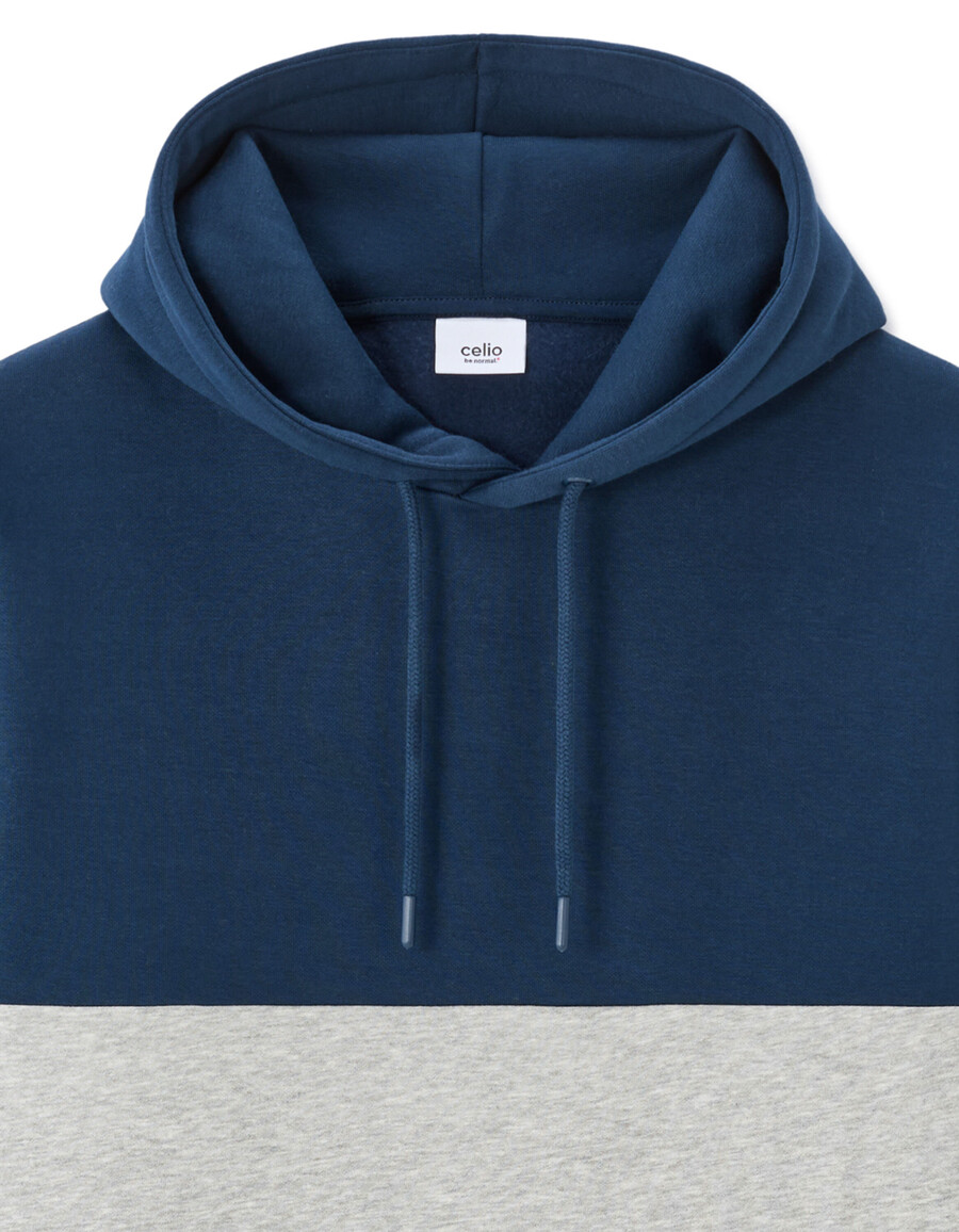 kapuzenpullover mit farbblock-design in regulärer passform