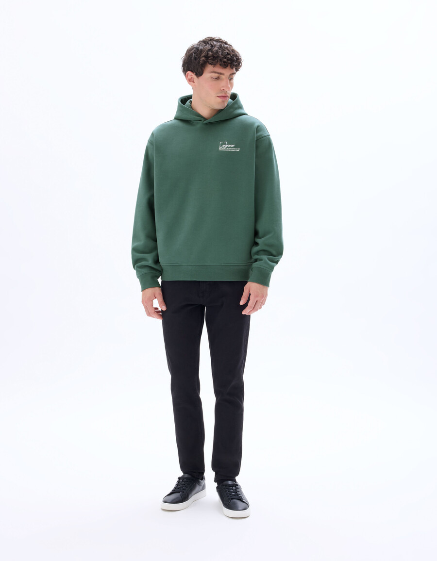 oversized kapuzenpullover mit asiatischem muster