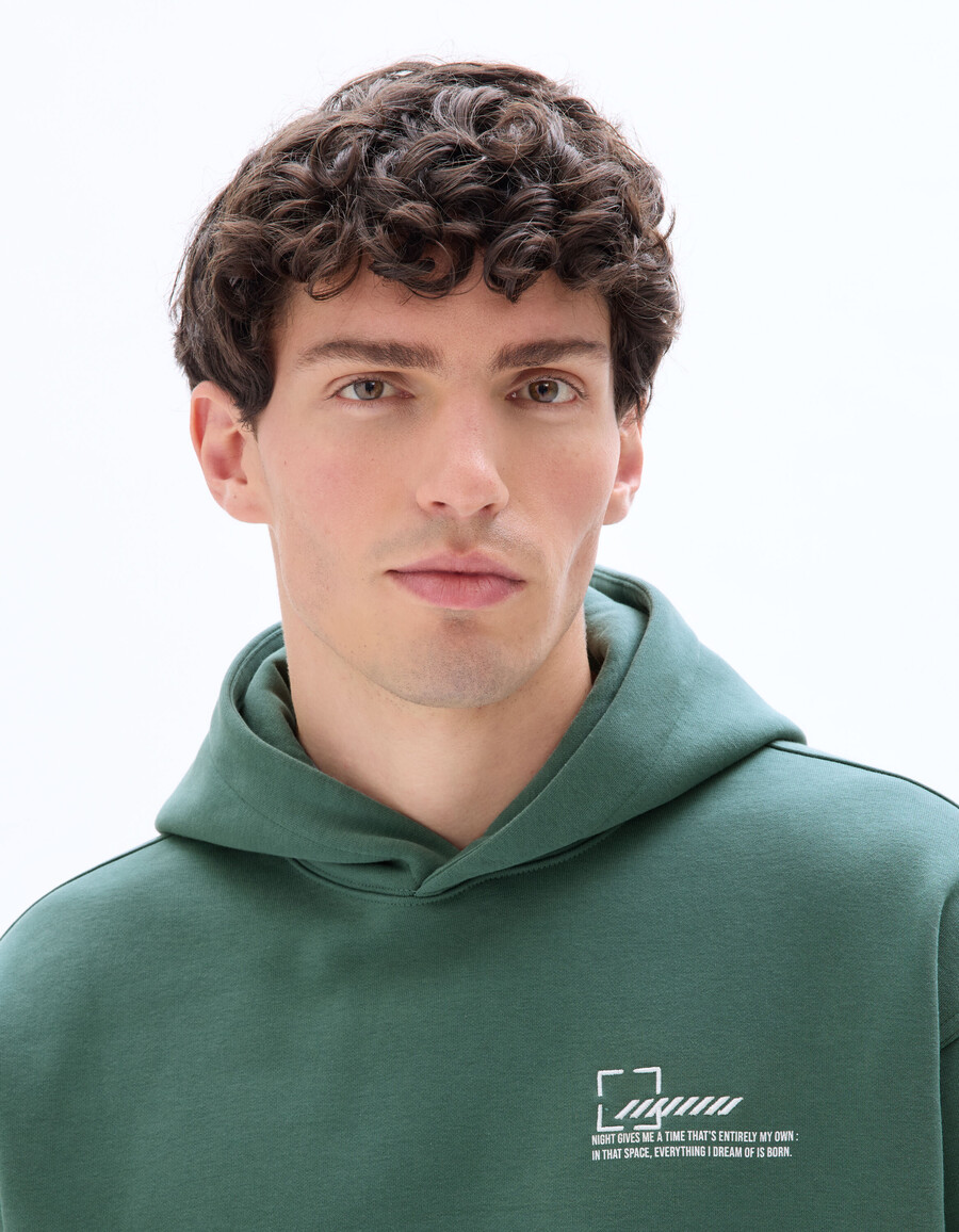 oversized kapuzenpullover mit asiatischem muster