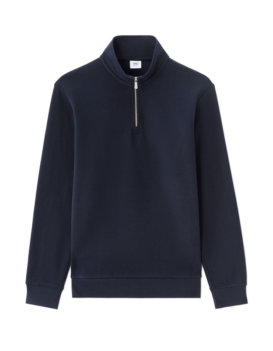 sweatshirt mit truckerkragen in regulärer passform