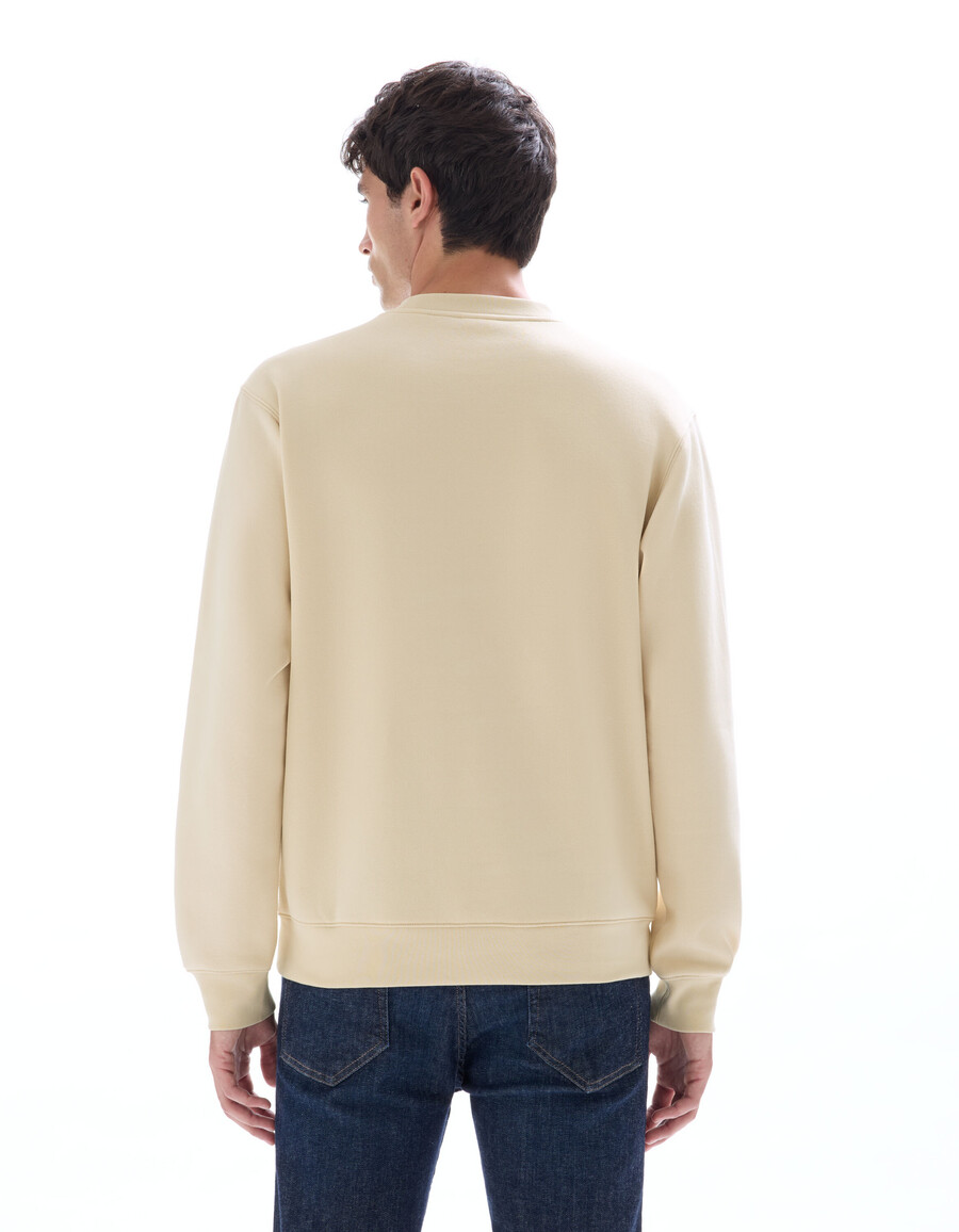 sweatshirt mit rundhalsausschnitt und regulärer passform und asiatischem muster