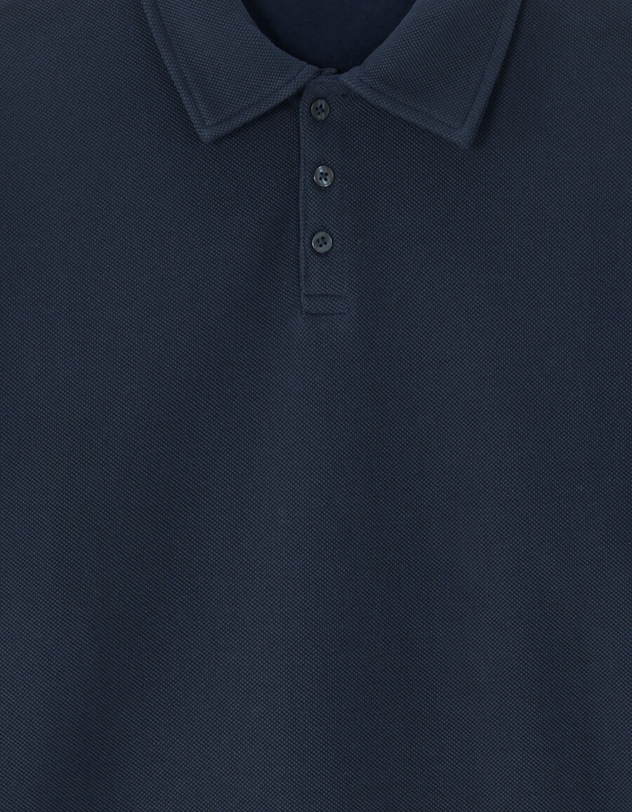 regular piqué polo-sweatshirt