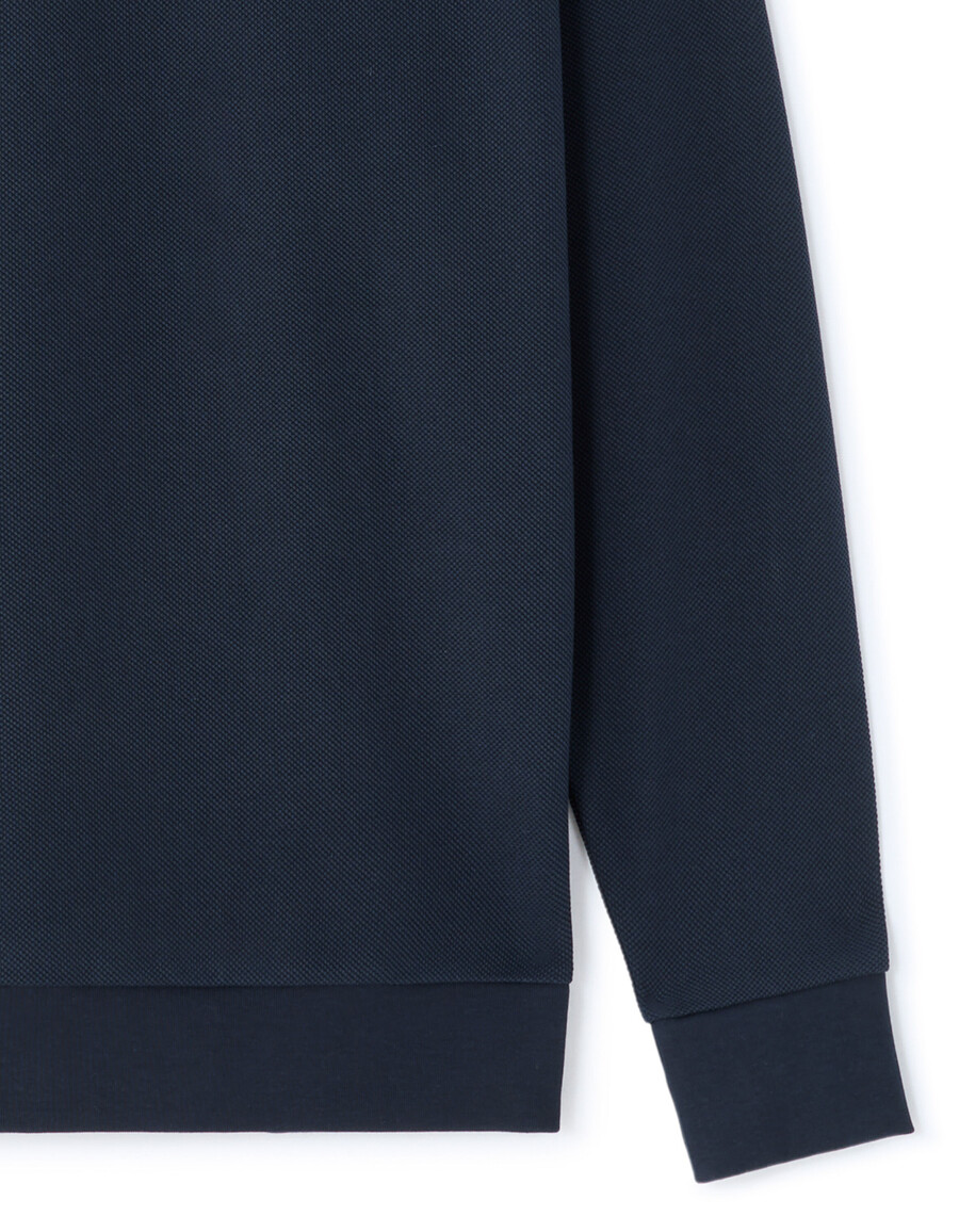 regular piqué polo-sweatshirt