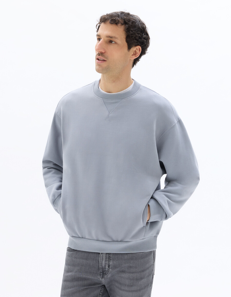 oversized-sweatshirt mit rundhalsausschnitt