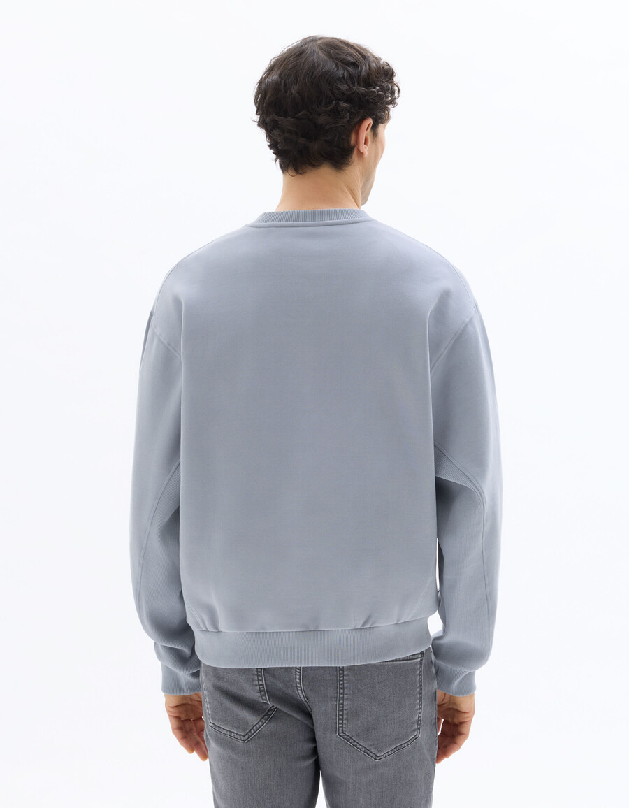 oversized-sweatshirt mit rundhalsausschnitt