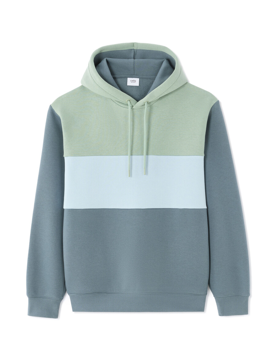 kapuzenpullover mit farbblock-design in regulärer passform