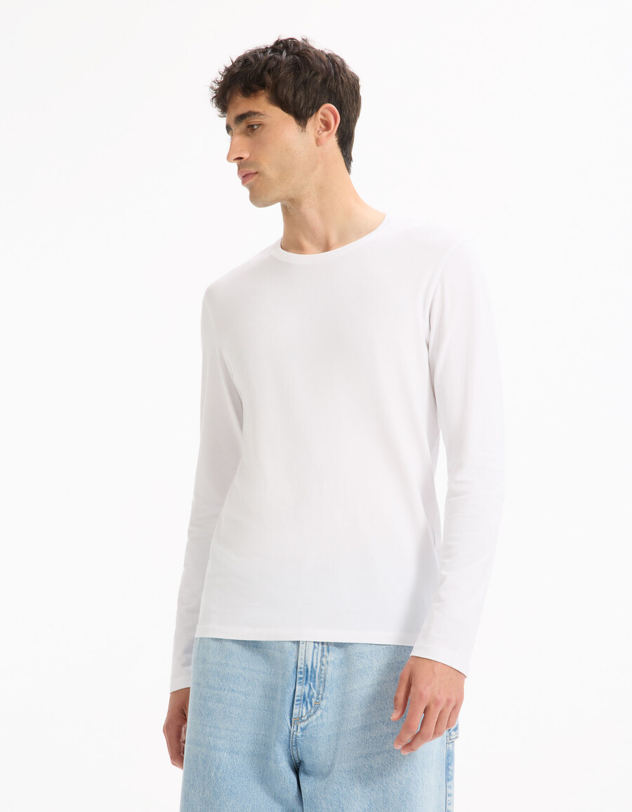 langärmeliges t-shirt mit rundhalsausschnitt