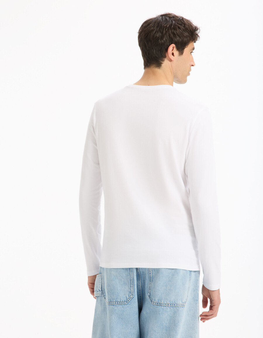 langärmeliges t-shirt mit rundhalsausschnitt