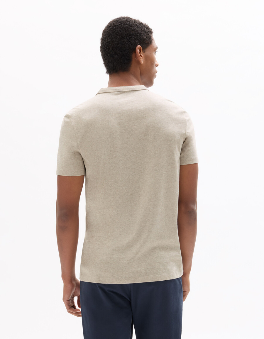 henley-t-shirt in regulärer passform baumwollmischung